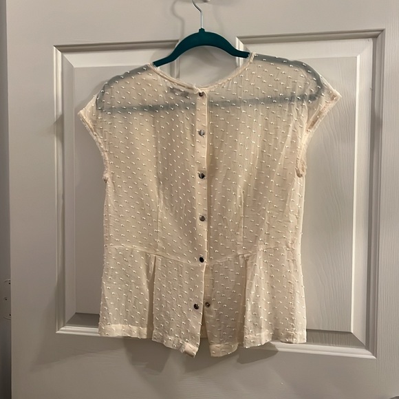 Madewell sheer Swiss dot top - Picture 3 of 5